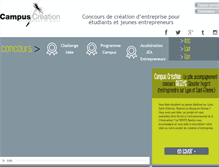 Tablet Screenshot of campus-creation.fr